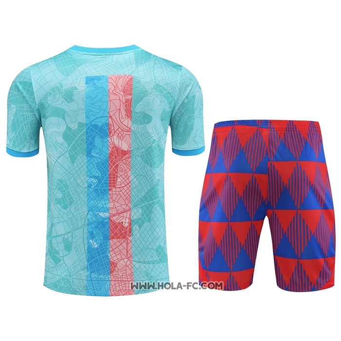 Chandal del Barcelona 2023-2024 Manga Corta Azul - Pantalon Corto